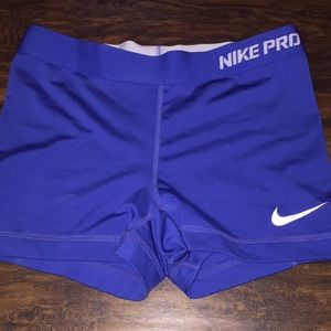 royal blue nike pro shorts